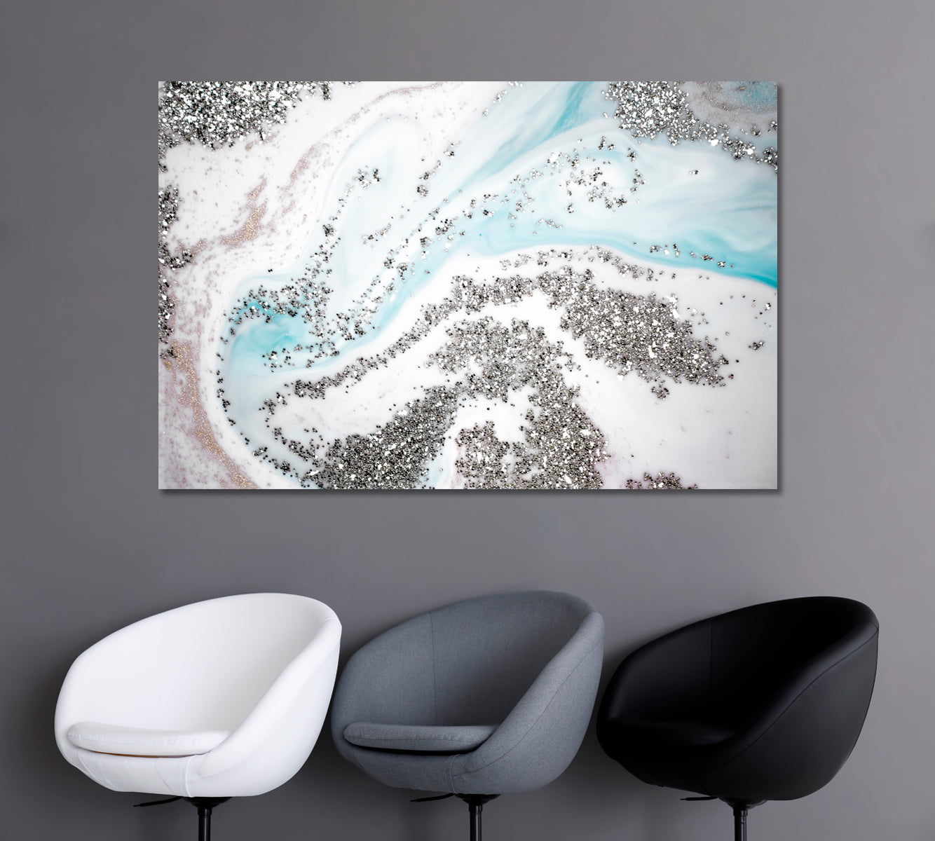 Abstract Liquid Marble in Pastel Colors Canvas Print-Canvas Print-CetArt-1 Panel-24x16 inches-CetArt