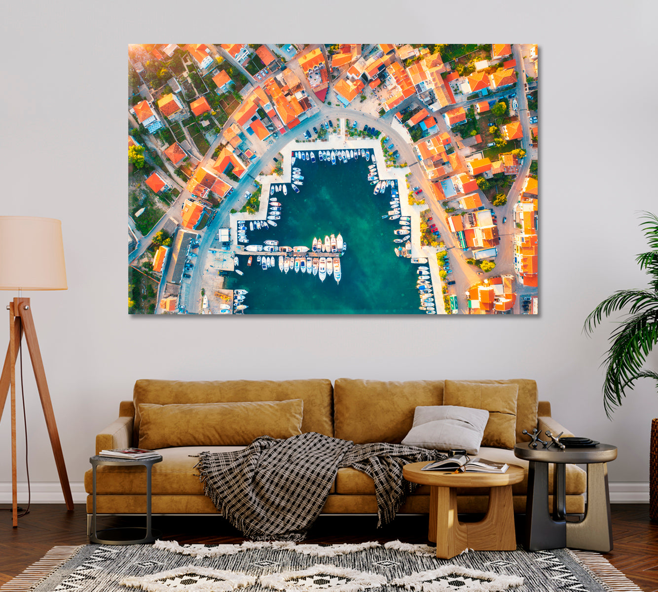 Boats and Yachts in Port Canvas Print-Canvas Print-CetArt-1 Panel-24x16 inches-CetArt