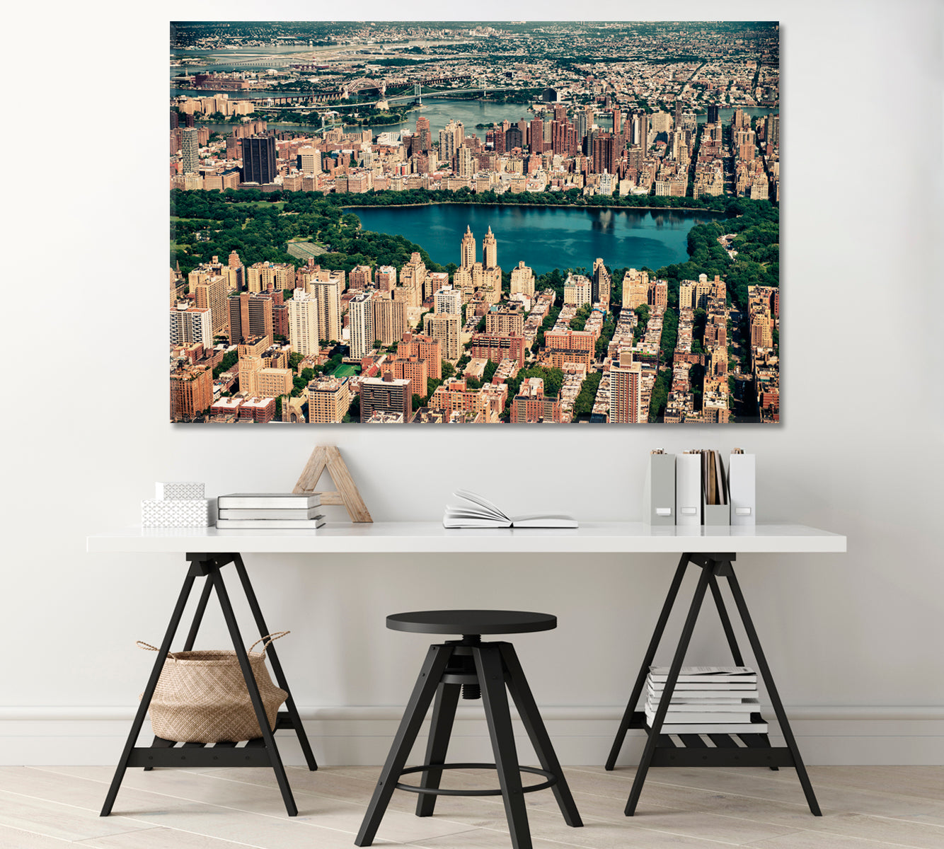 Aerial View of Central Park Manhattan Canvas Print-Canvas Print-CetArt-1 Panel-24x16 inches-CetArt