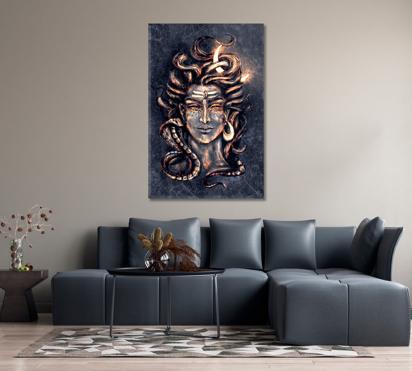 Shiva Canvas Print-Canvas Print-CetArt-1 panel-16x24 inches-CetArt