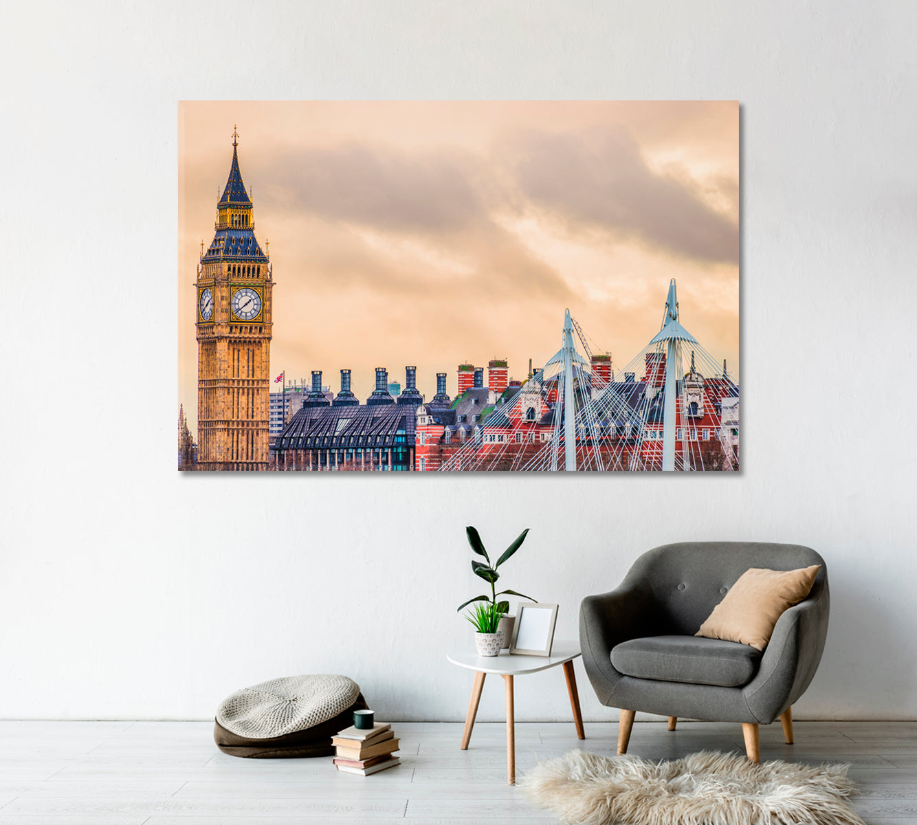 Elizabeth Clock Big Ben London Canvas Print-Canvas Print-CetArt-1 Panel-24x16 inches-CetArt