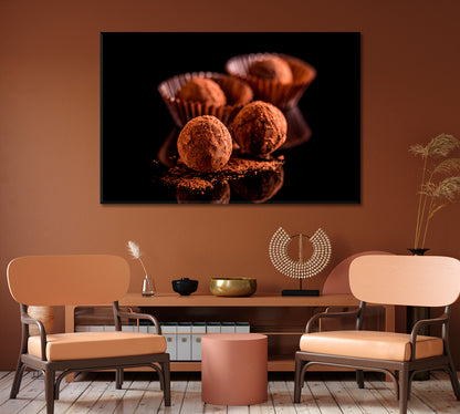 Sweet Chocolate Truffles Canvas Print-Canvas Print-CetArt-1 Panel-24x16 inches-CetArt