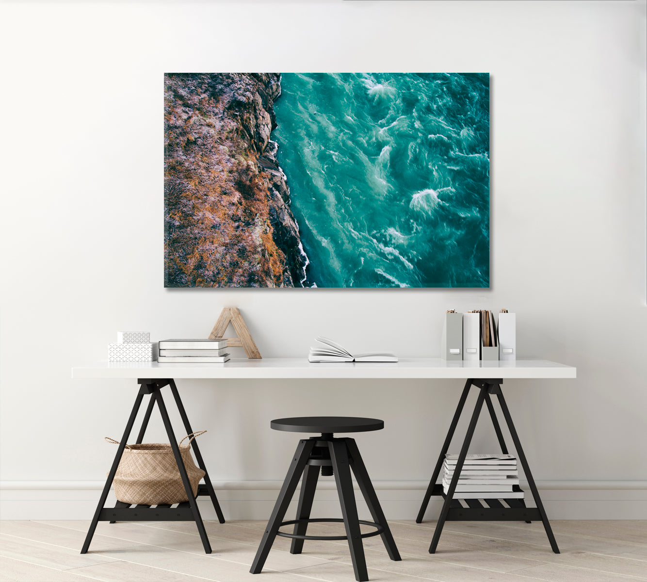 Iceland's Turquoise River Canvas Print-Canvas Print-CetArt-1 Panel-24x16 inches-CetArt