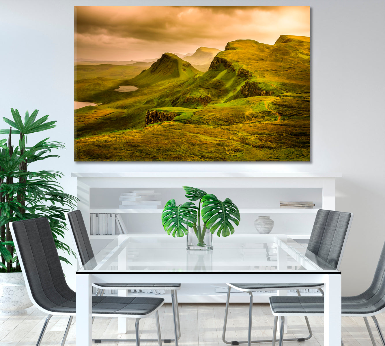 Mount Queering at Sunset UK Canvas Print-Canvas Print-CetArt-1 Panel-24x16 inches-CetArt