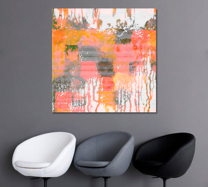 Abstract Multicolor Bright Ink Splash Canvas Print-Canvas Print-CetArt-1 panel-12x12 inches-CetArt