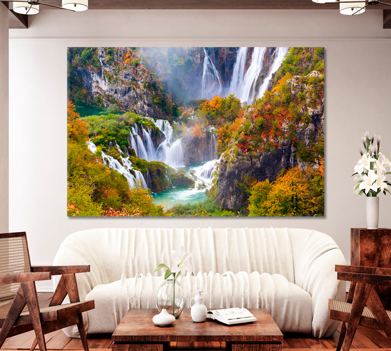 Waterfalls of Plitvice Park Croatia Canvas Print-Canvas Print-CetArt-1 Panel-24x16 inches-CetArt