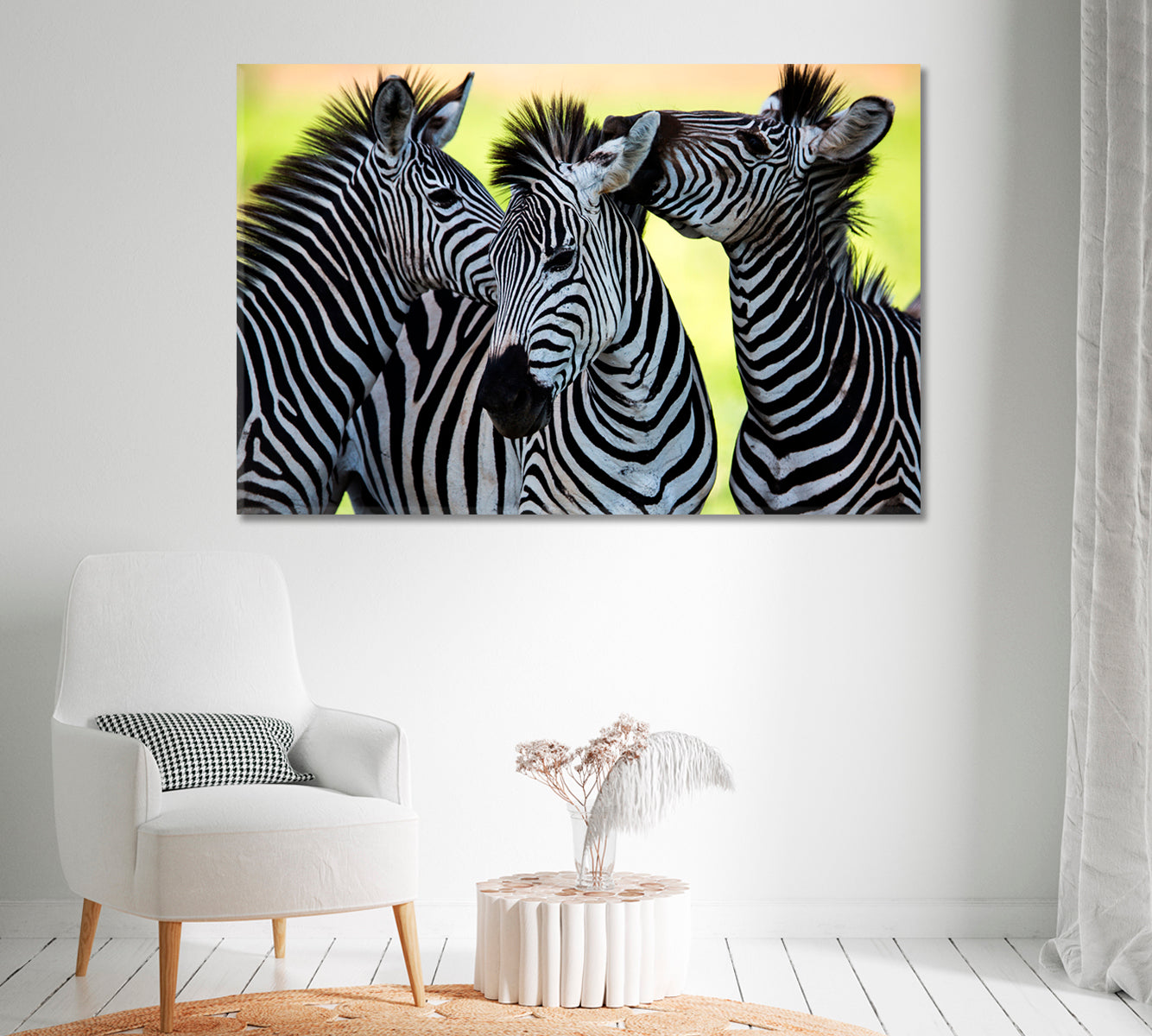 Wild Zebras of Africa Canvas Print-Canvas Print-CetArt-1 Panel-24x16 inches-CetArt