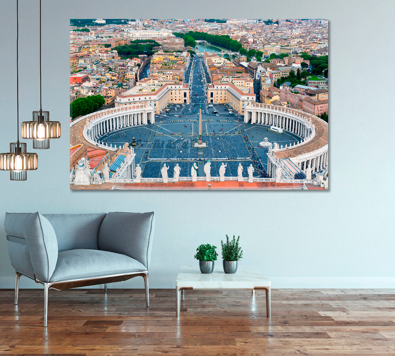 St Peter Square Vatican Rome Canvas Print-Canvas Print-CetArt-1 Panel-24x16 inches-CetArt