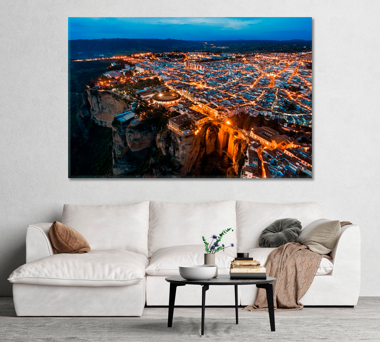 Ronda City Gorge Spain Canvas Print-Canvas Print-CetArt-1 Panel-24x16 inches-CetArt