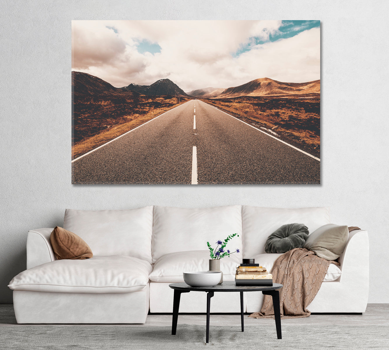 Road in Glencoe Scotland Canvas Print-Canvas Print-CetArt-1 Panel-24x16 inches-CetArt