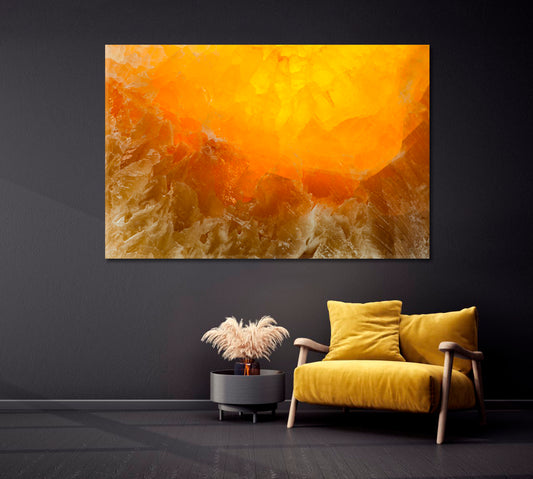 Close Up of Yellow Gold Marble Canvas Print-Canvas Print-CetArt-1 Panel-24x16 inches-CetArt