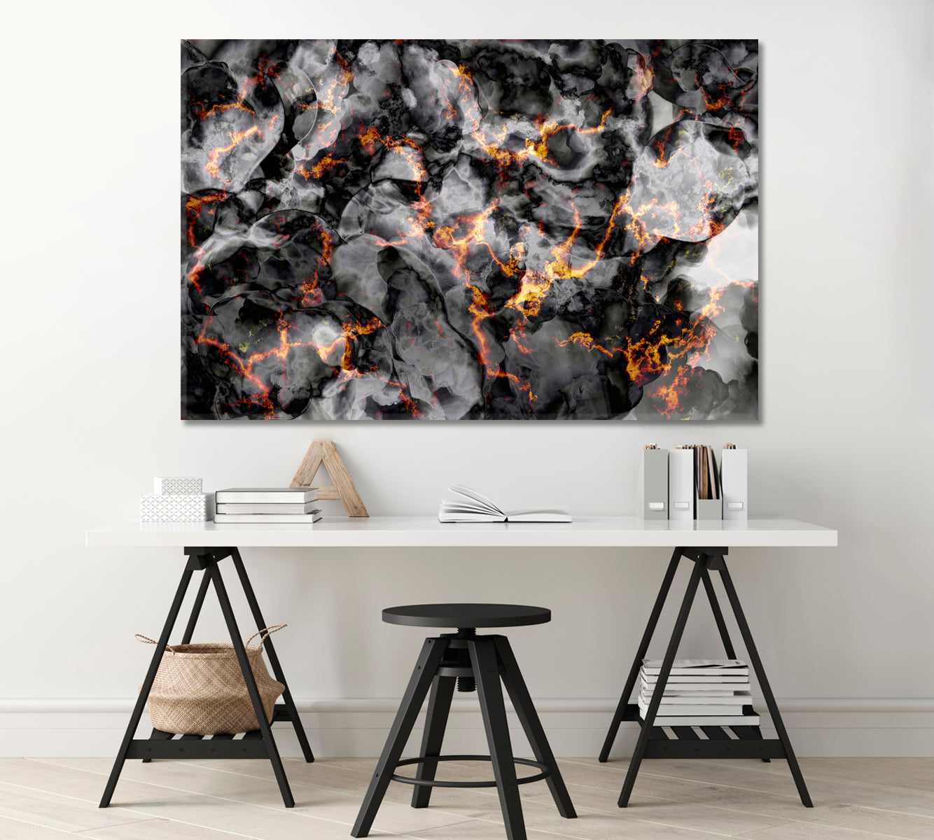 Abstract Hot Embers Canvas Print-Canvas Print-CetArt-1 Panel-24x16 inches-CetArt