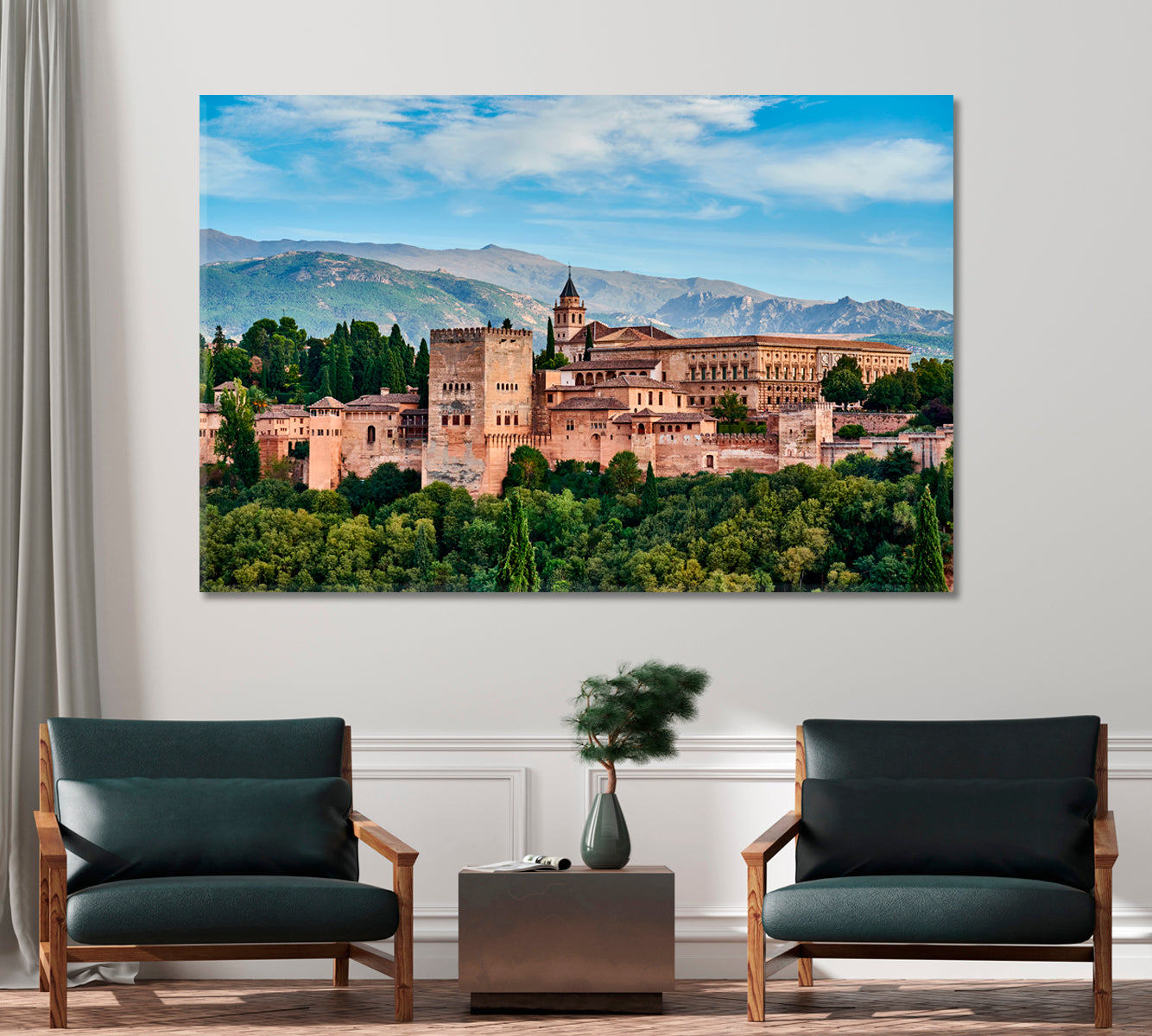 Ancient Arabic Fortress of Alhambra Spain Canvas Print-Canvas Print-CetArt-1 Panel-24x16 inches-CetArt