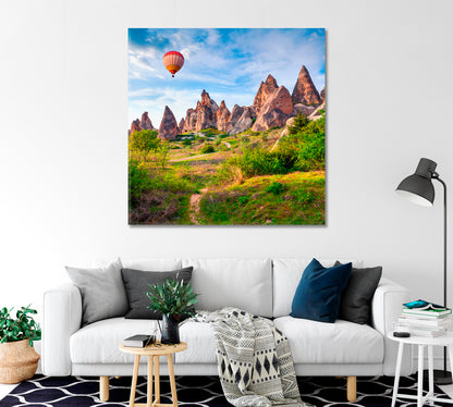 Hot Air Balloon Cappadocia Canvas Print-Canvas Print-CetArt-1 panel-12x12 inches-CetArt