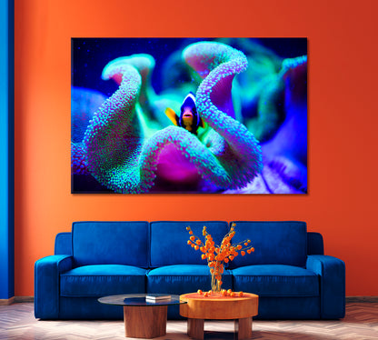 Wonderful Underwater World with Corals and Tropical Fish Canvas Print-Canvas Print-CetArt-1 Panel-24x16 inches-CetArt