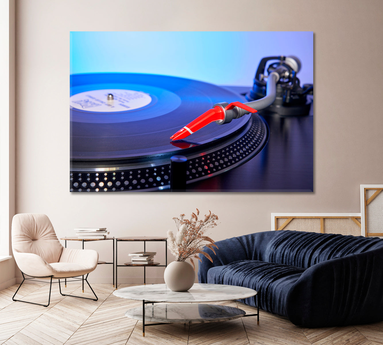 Vinyl Record Player Canvas Print-Canvas Print-CetArt-1 Panel-24x16 inches-CetArt