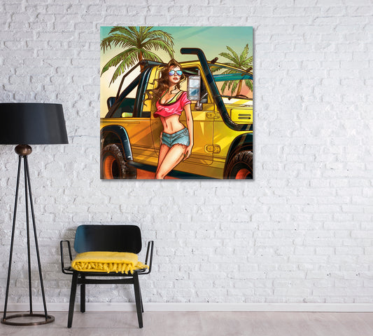 Summer Time Canvas Print-Canvas Print-CetArt-1 panel-12x12 inches-CetArt