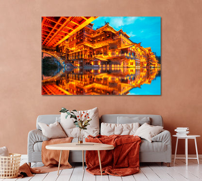 Chongqing Hongyadong Street Canvas Print-Canvas Print-CetArt-1 Panel-24x16 inches-CetArt