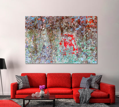 Abstract Cracked Wall Effect Canvas Print-Canvas Print-CetArt-1 Panel-24x16 inches-CetArt