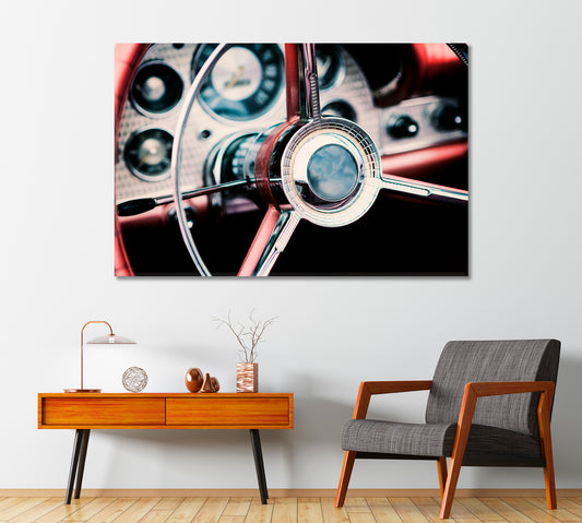 Classic Car Interior Canvas Print-Canvas Print-CetArt-1 Panel-24x16 inches-CetArt