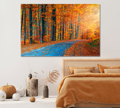 Majestic Autumn Forest Canvas Print-Canvas Print-CetArt-1 Panel-24x16 inches-CetArt