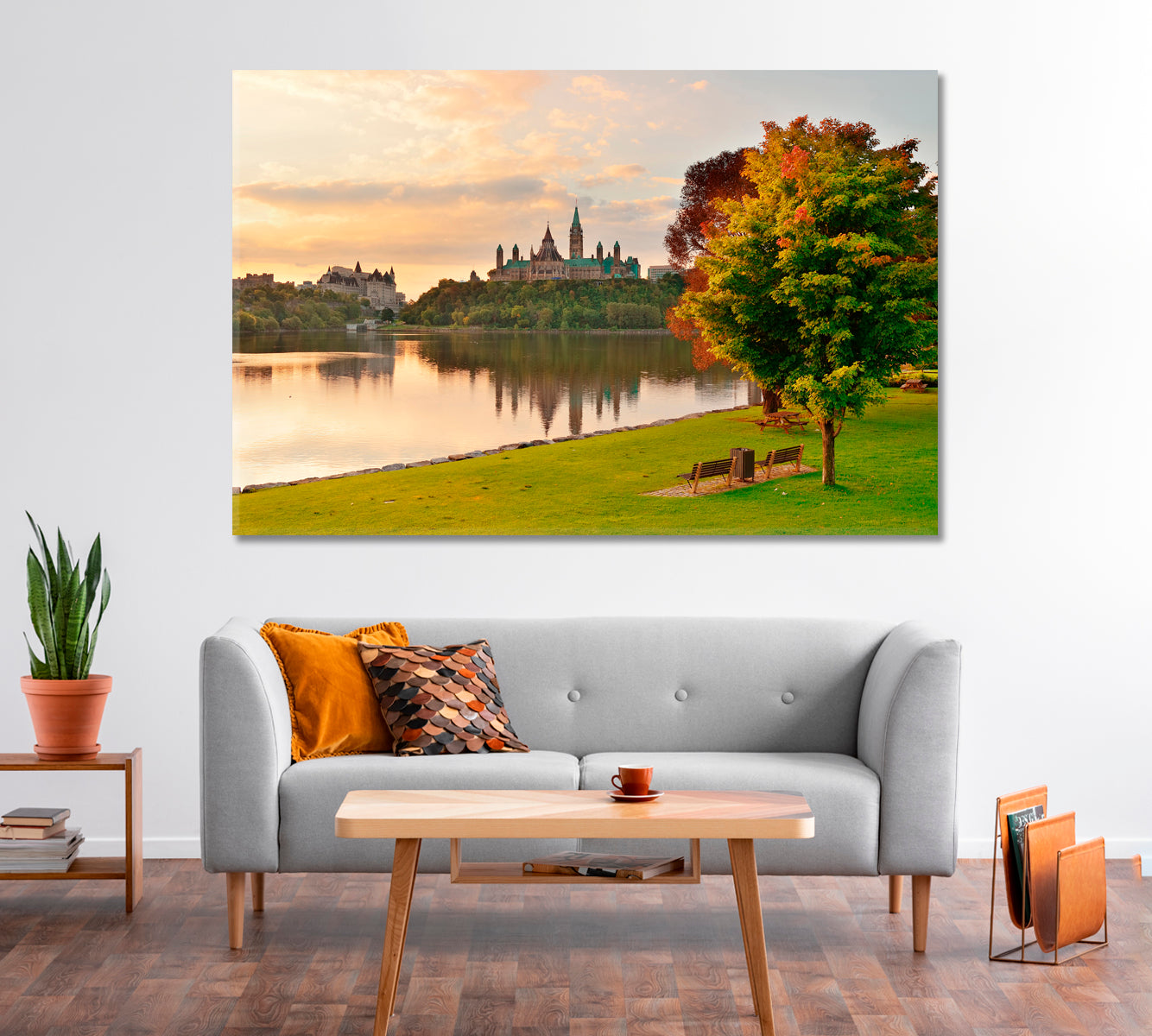 Ottawa City Skyline Canvas Print-Canvas Print-CetArt-1 Panel-24x16 inches-CetArt