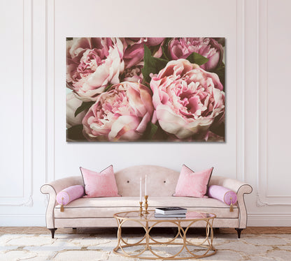 Delicate Peonies Canvas Print-Canvas Print-CetArt-1 Panel-24x16 inches-CetArt