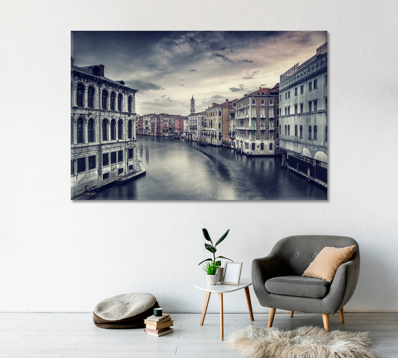 Beautiful Venice Cityscape with Water Canal Italy Canvas Print-Canvas Print-CetArt-1 Panel-24x16 inches-CetArt