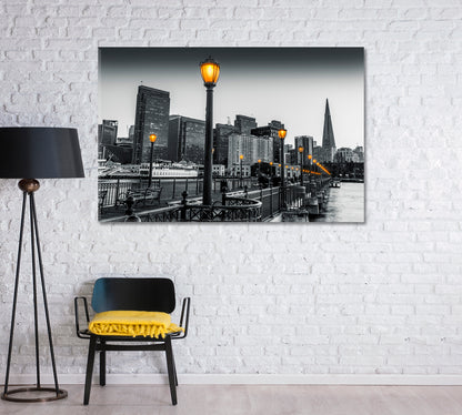 San Francisco in Black and White Canvas Print-Canvas Print-CetArt-1 Panel-24x16 inches-CetArt