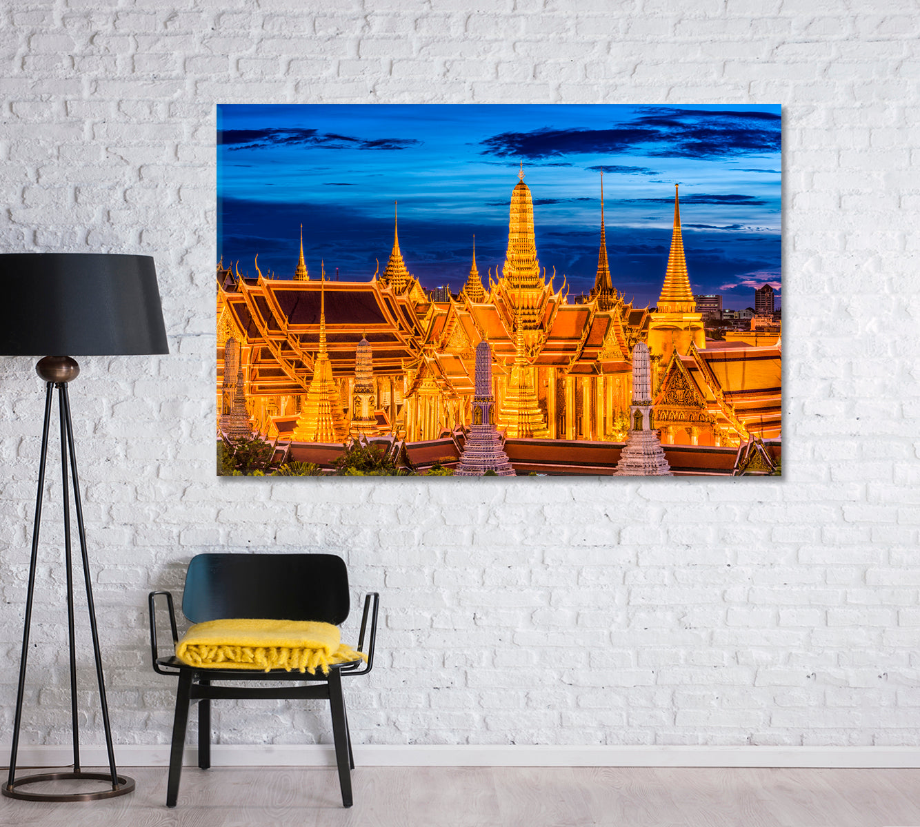 Emerald Buddha Temple Bangkok Thailand Canvas Print-CetArt-1 Panel-24x16 inches-CetArt