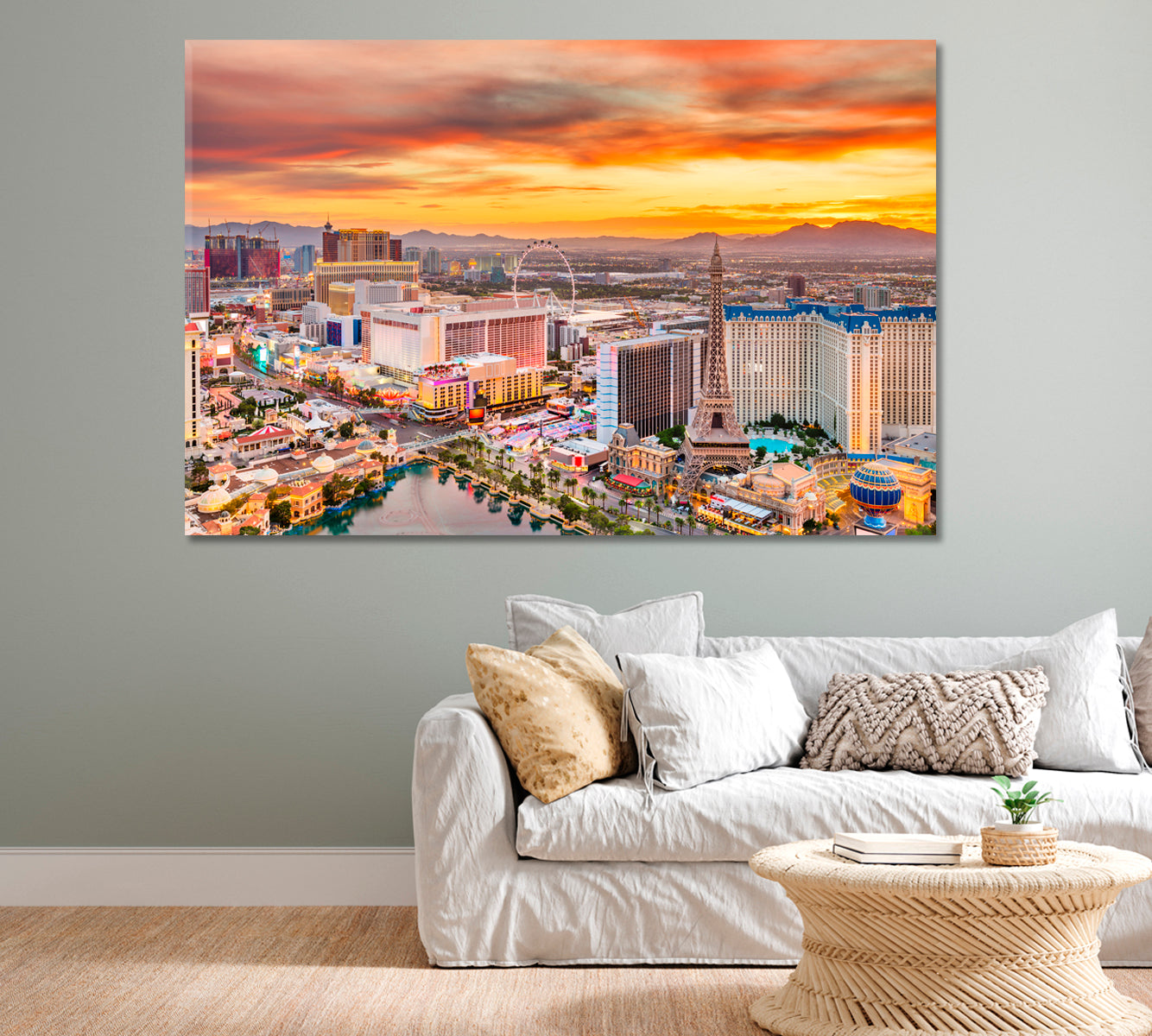 Las Vegas at Dusk Canvas Print-Canvas Print-CetArt-1 Panel-24x16 inches-CetArt