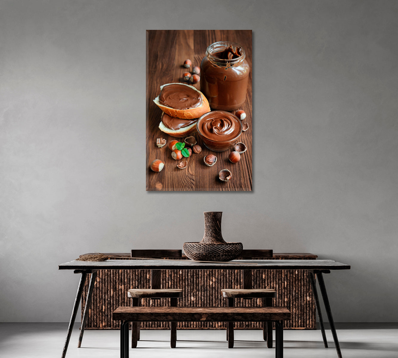 Chocolate with Hazelnut Canvas Print-Canvas Print-CetArt-1 panel-16x24 inches-CetArt