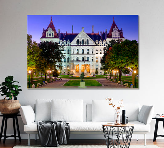 New York State Capitol USA Canvas Print-Canvas Print-CetArt-1 Panel-24x16 inches-CetArt