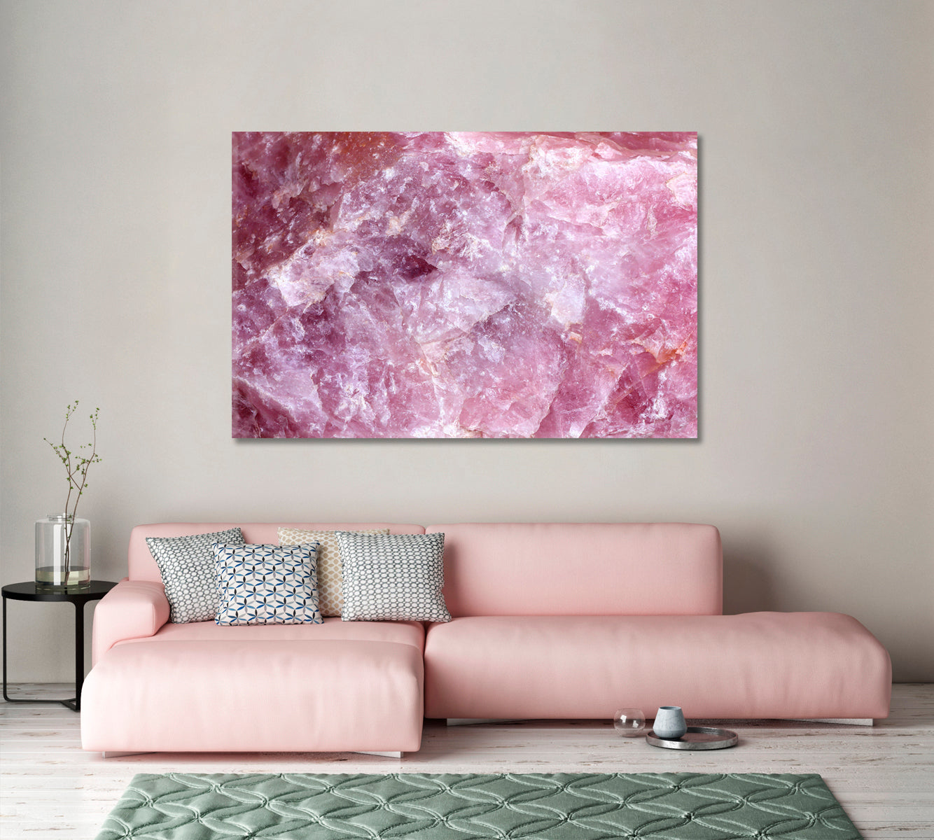 Rose Quartz Surface Canvas Print-Canvas Print-CetArt-1 Panel-24x16 inches-CetArt