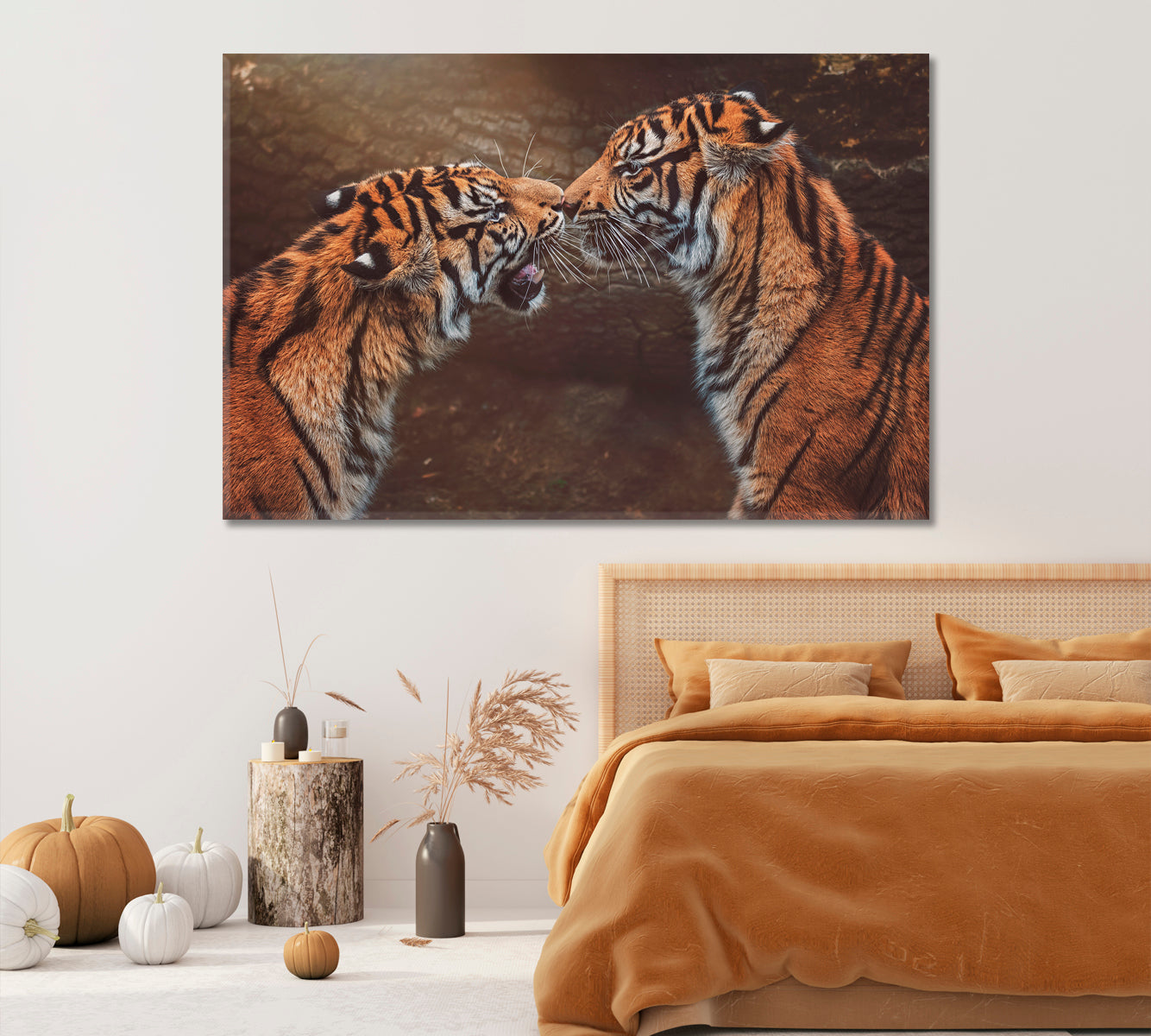 Two Sumatran Tiger Canvas Print-Canvas Print-CetArt-1 Panel-24x16 inches-CetArt