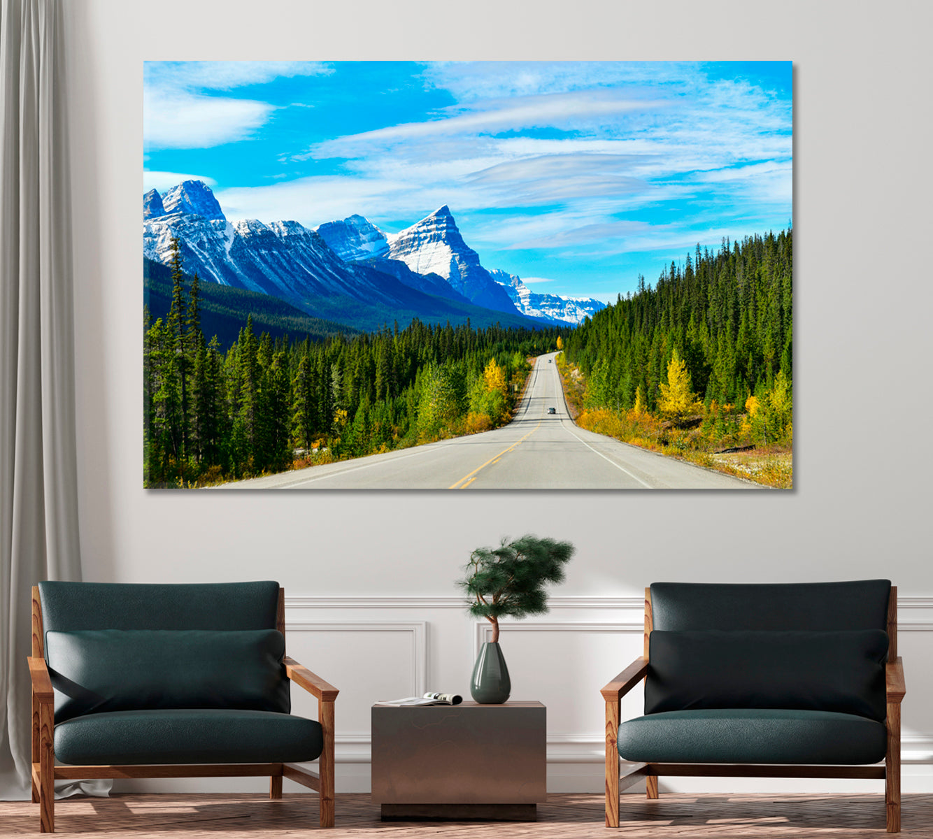 Road 93 Jasper National Park Canada Canvas Print-Canvas Print-CetArt-1 Panel-24x16 inches-CetArt