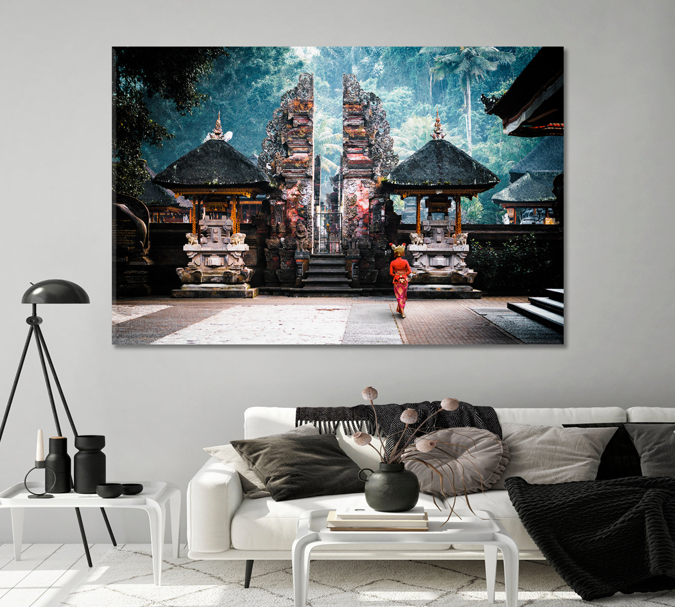 Pura Tirta Empul Temple Bali Indonesia Canvas Print-Canvas Print-CetArt-1 Panel-24x16 inches-CetArt