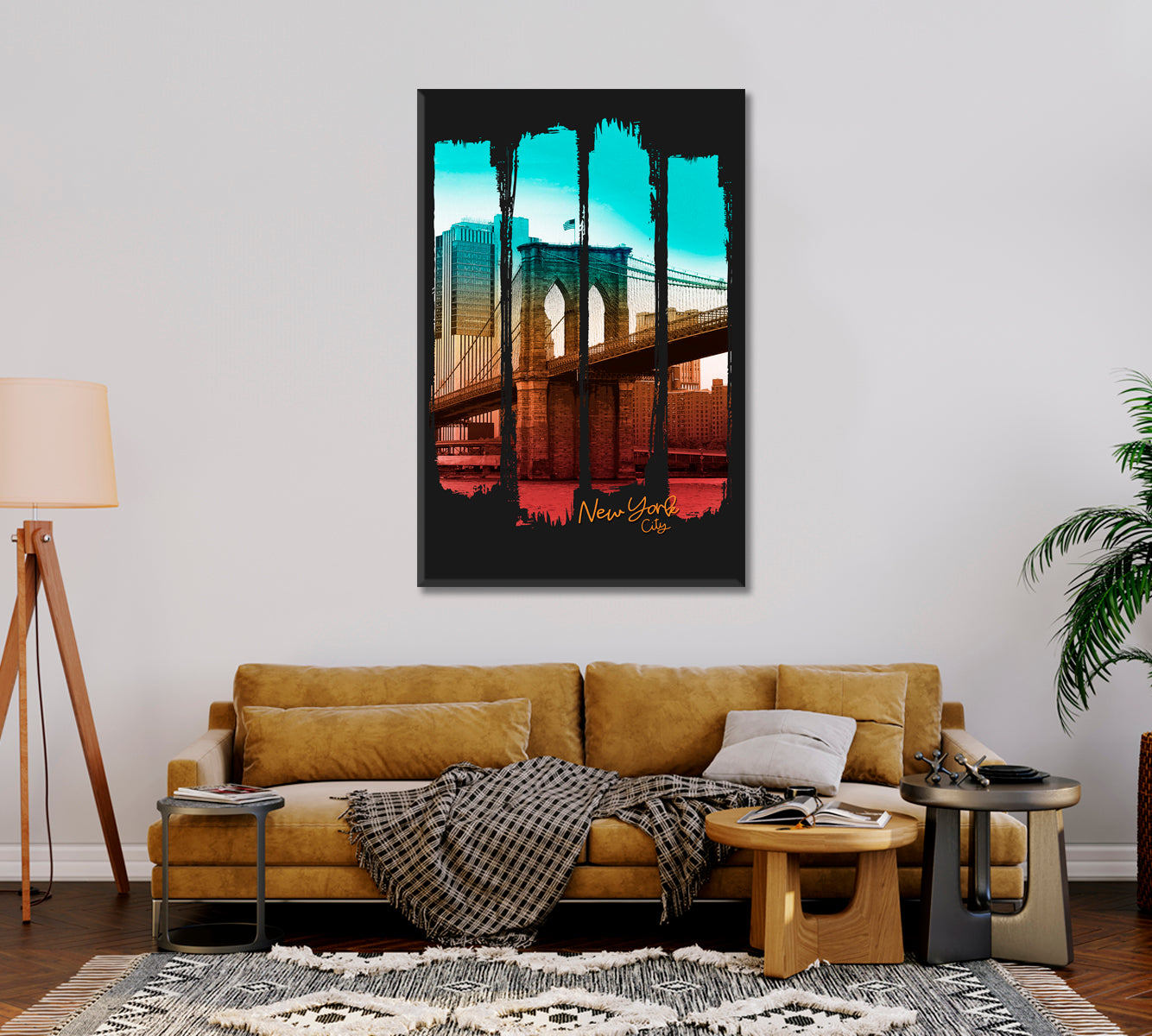 Brooklyn Bridge NY Canvas Print-Canvas Print-CetArt-1 panel-16x24 inches-CetArt