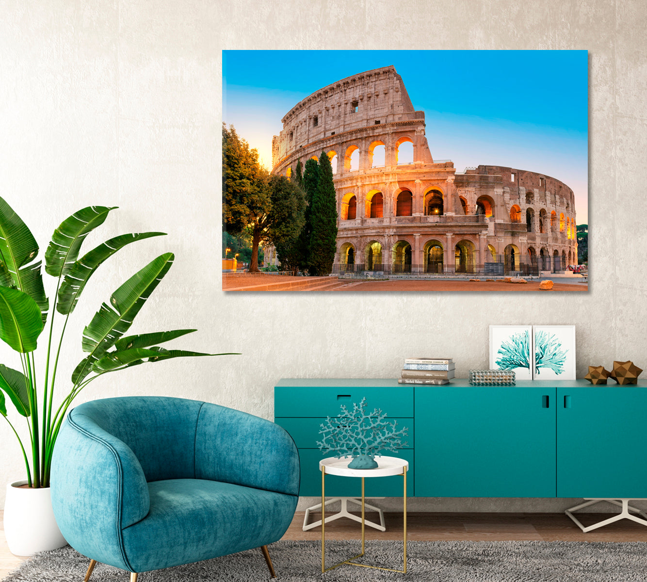 Famous Colosseum in Rome Italy Canvas Print-Canvas Print-CetArt-1 Panel-24x16 inches-CetArt