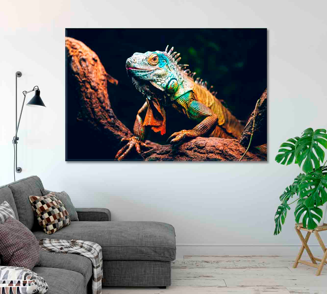 Iguana Canvas Print-Canvas Print-CetArt-1 Panel-24x16 inches-CetArt