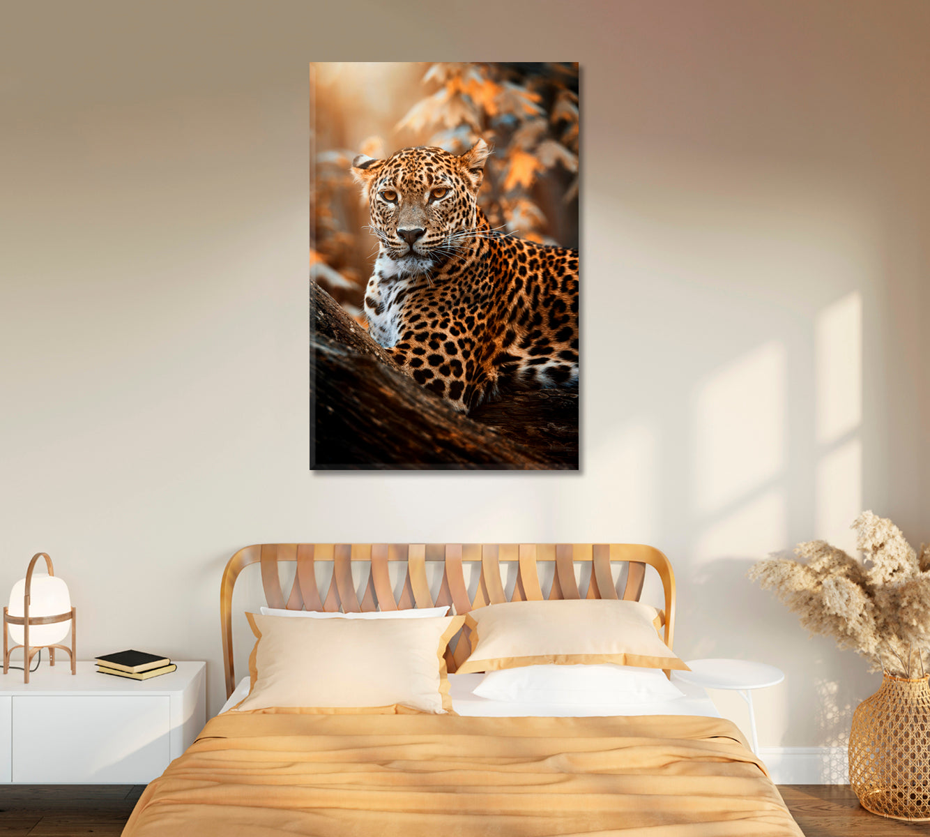 Ceylon Leopard Canvas Print-Canvas Print-CetArt-1 panel-16x24 inches-CetArt