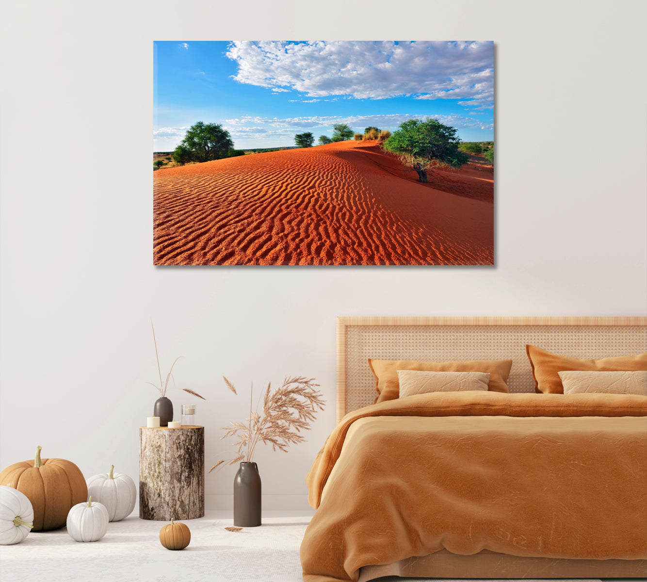 Big Red Dune with Sand Waves Canvas Print-Canvas Print-CetArt-1 Panel-24x16 inches-CetArt