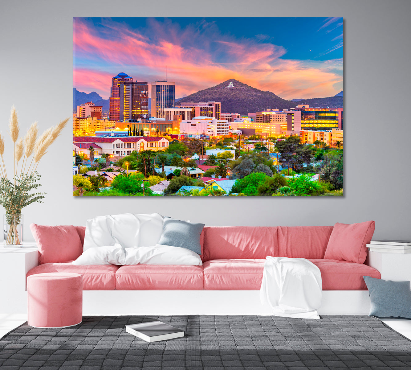 Tucson City USA Canvas Print-Canvas Print-CetArt-1 Panel-24x16 inches-CetArt