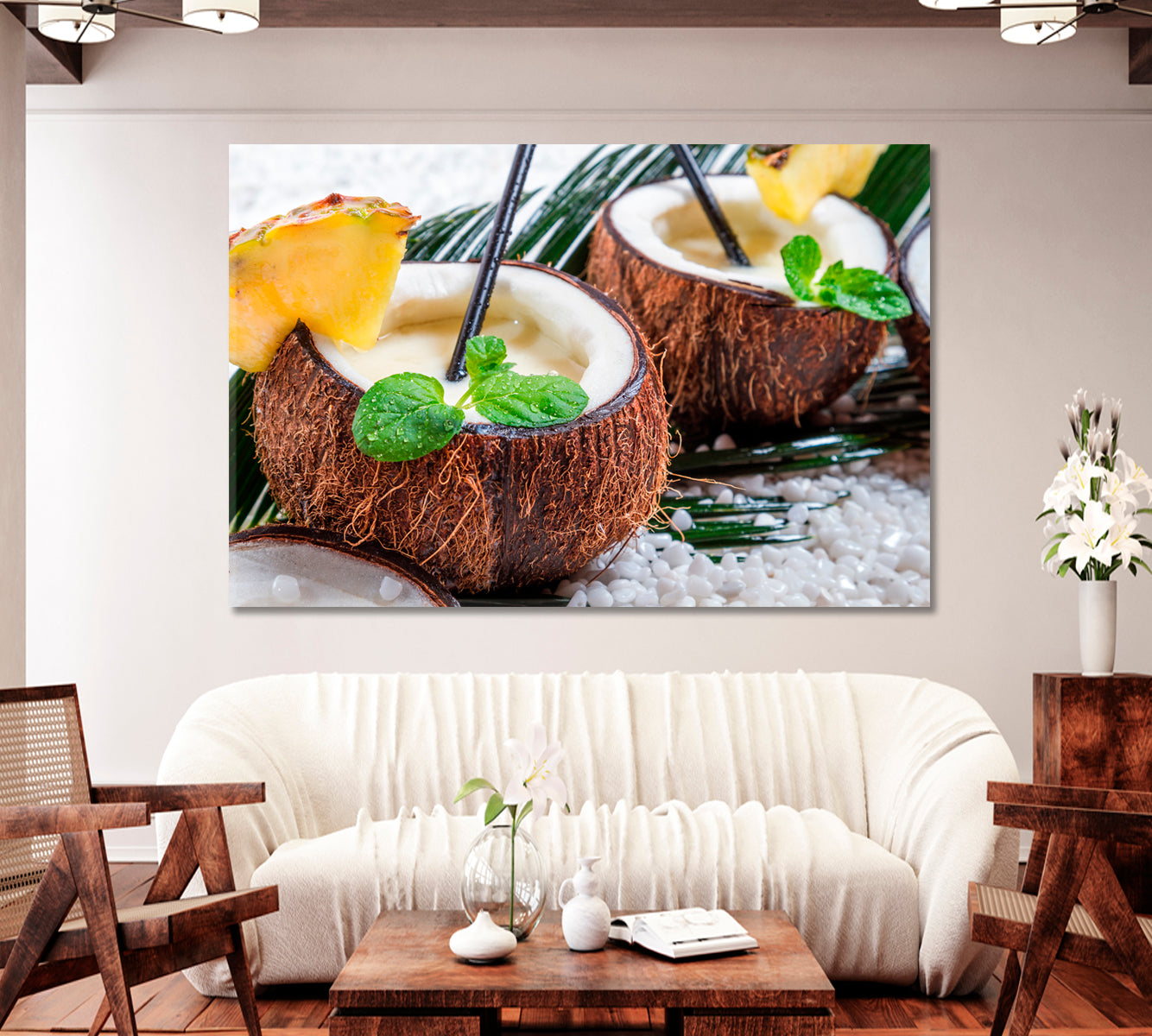 Fresh Coconut Canvas Print-Canvas Print-CetArt-1 Panel-24x16 inches-CetArt