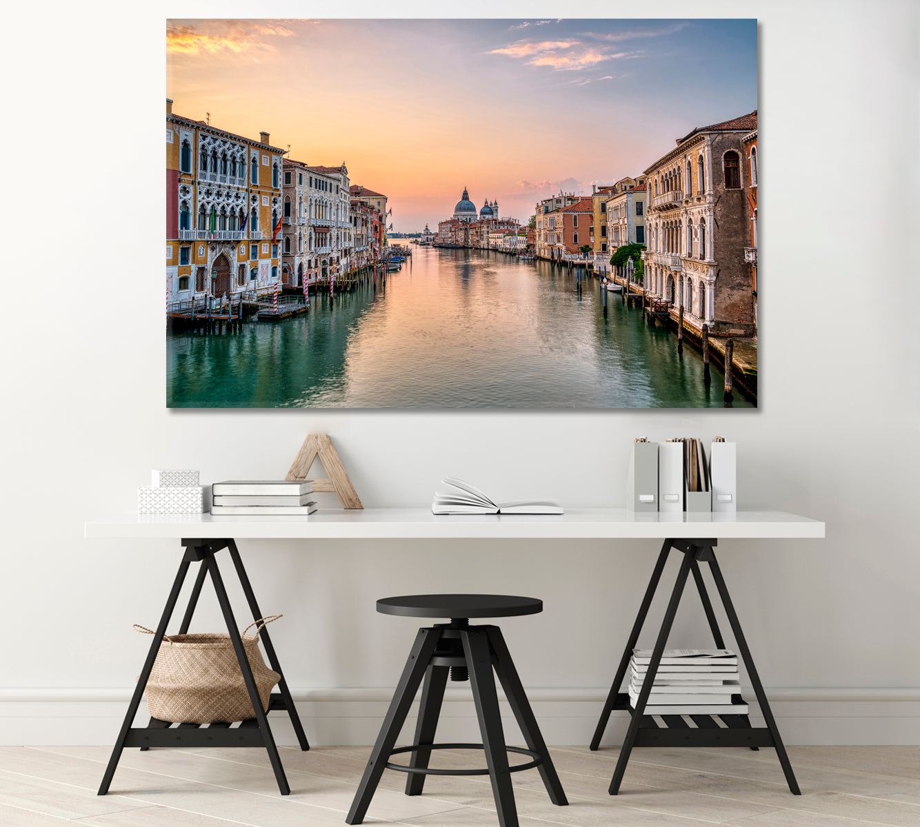 Famous Grand Canal in Venice Italy Canvas Print-Canvas Print-CetArt-1 Panel-24x16 inches-CetArt