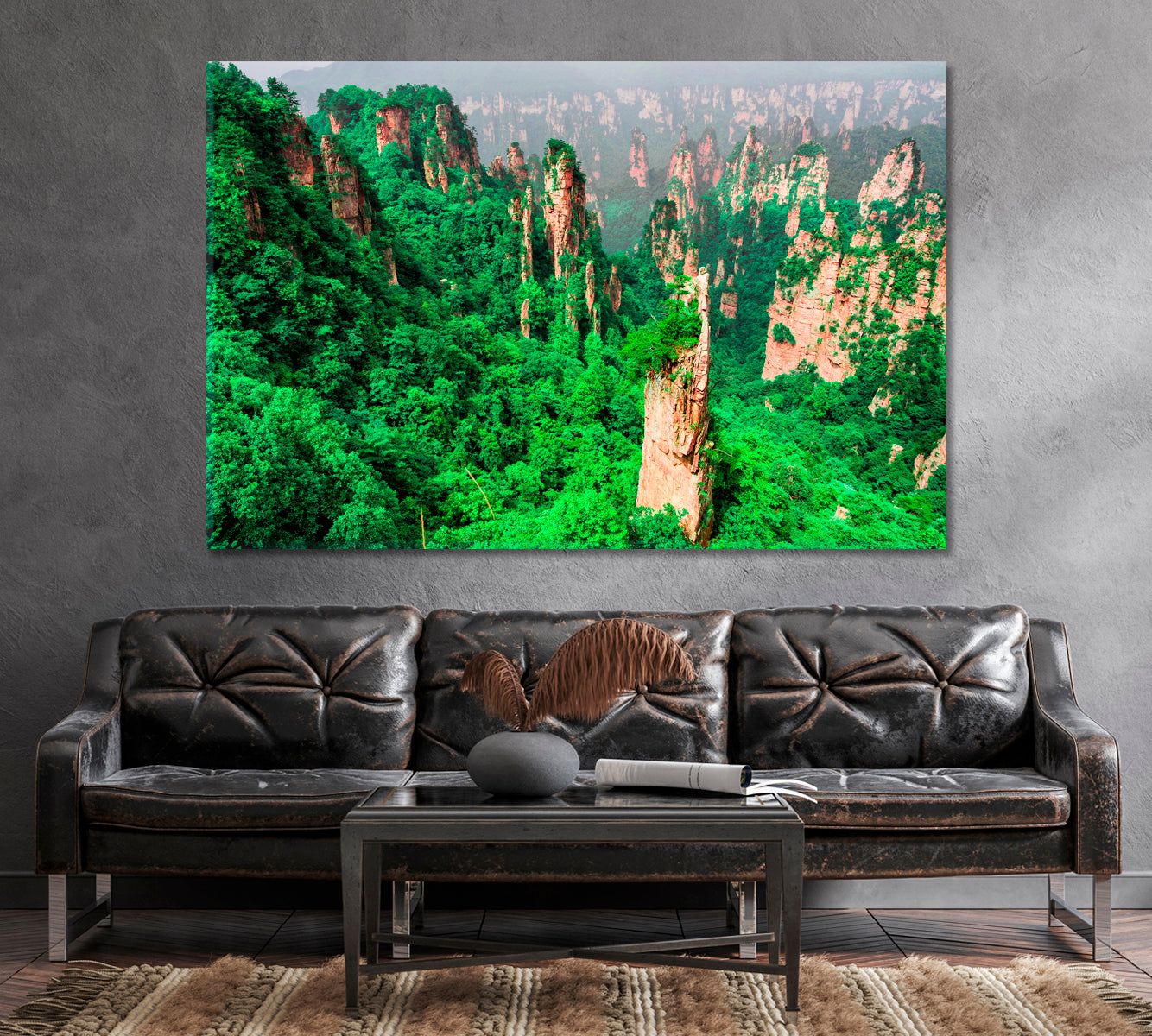 Tianzi Mountain Column Zhangjiajie National Forest Park China Canvas Print-Canvas Print-CetArt-1 Panel-24x16 inches-CetArt