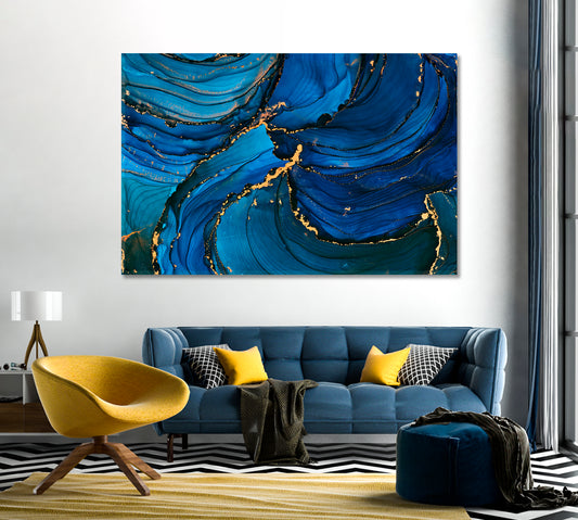 Natural Luxury Abstract Stormy Waves Canvas Print-Canvas Print-CetArt-1 Panel-24x16 inches-CetArt