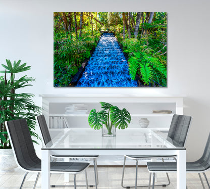 Monte Palace Tropical Garden with Waterfalls Madeira Island Portugal Canvas Print-Canvas Print-CetArt-1 Panel-24x16 inches-CetArt