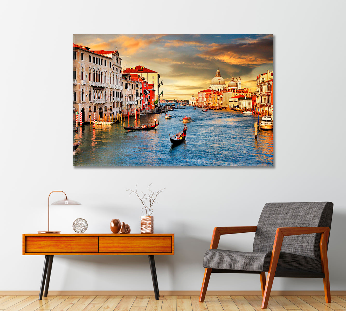 Venice at Sunset Canvas Print-Canvas Print-CetArt-1 Panel-24x16 inches-CetArt