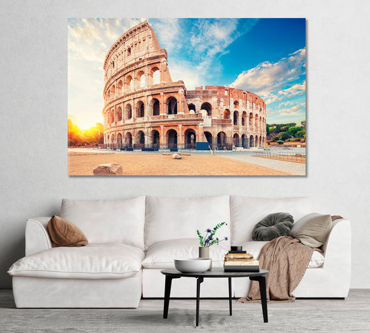 Colosseum or Flavian Amphitheater Rome Italy Canvas Print-Canvas Print-CetArt-1 Panel-24x16 inches-CetArt